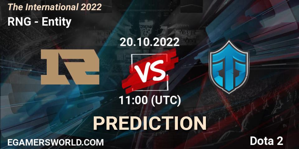 RNG vs Entity: Betting TIp, Match Prediction. 20.10.22. Dota 2, The International 2022