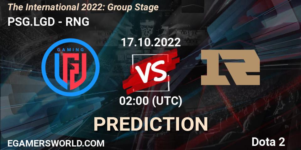PSG.LGD vs RNG: Betting TIp, Match Prediction. 17.10.22. Dota 2, The International 2022: Group Stage