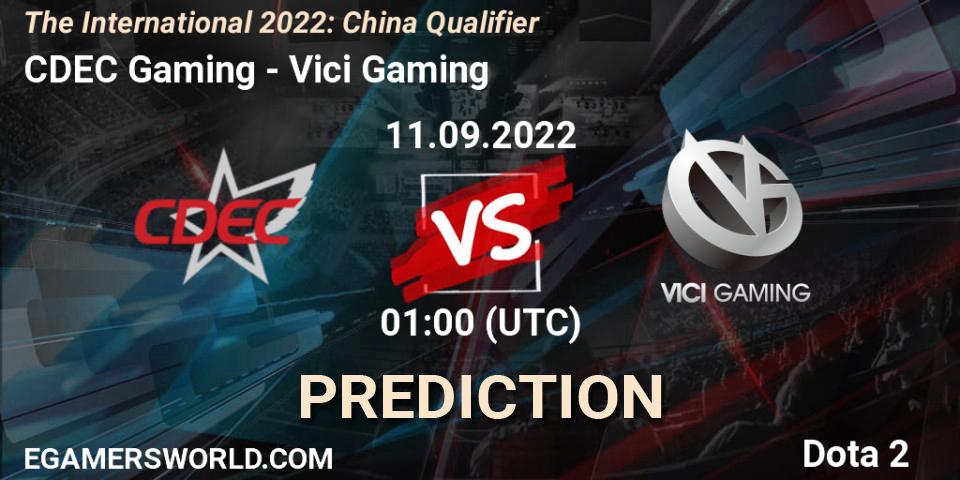 CDEC Gaming vs Vici Gaming: Betting TIp, Match Prediction. 11.09.22. Dota 2, The International 2022: China Qualifier