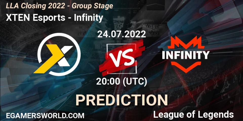 XTEN Esports vs Infinity: Betting TIp, Match Prediction. 24.07.22. LoL, LLA Closing 2022 - Group Stage