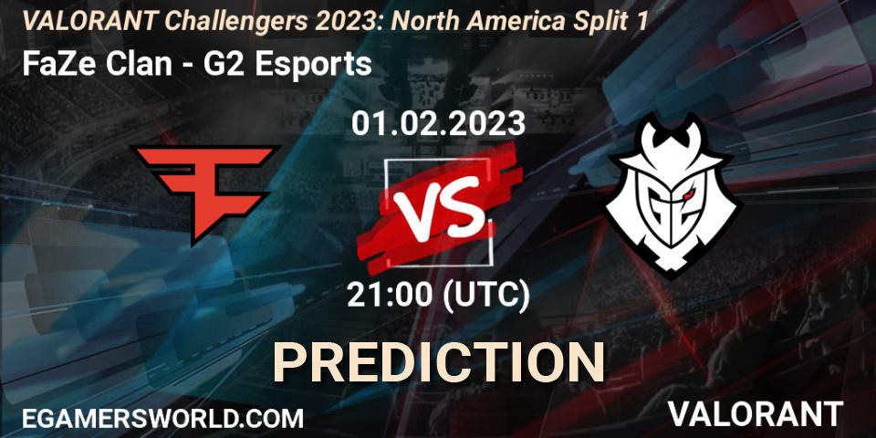 FaZe Clan vs G2 Esports: Betting TIp, Match Prediction. 01.02.23. VALORANT, VALORANT Challengers 2023: North America Split 1