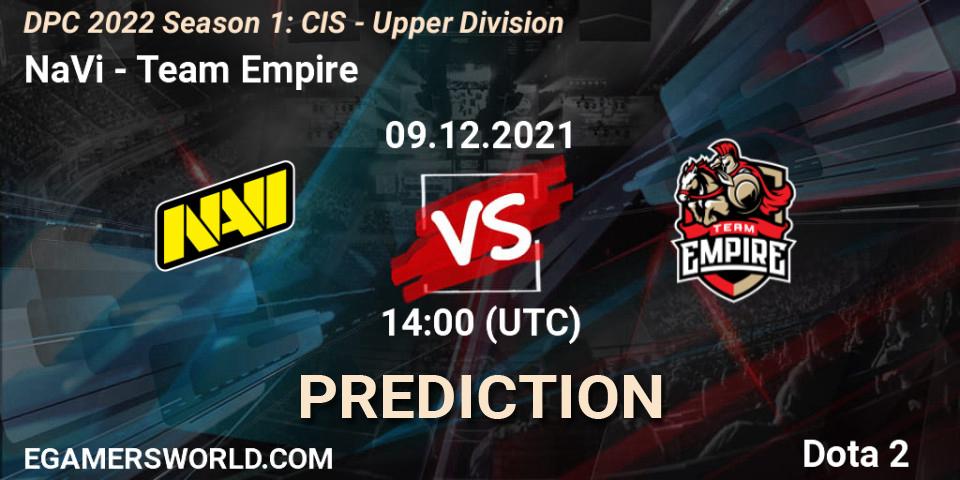NaVi vs Team Empire: Betting TIp, Match Prediction. 09.12.21. Dota 2, DPC 2022 Season 1: CIS - Upper Division