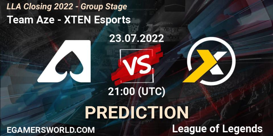 Team Aze vs XTEN Esports: Betting TIp, Match Prediction. 23.07.22. LoL, LLA Closing 2022 - Group Stage