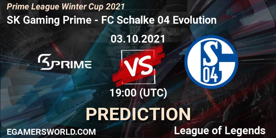 SK Gaming Prime vs FC Schalke 04 Evolution: Betting TIp, Match Prediction. 03.10.21. LoL, Prime League Winter Cup 2021