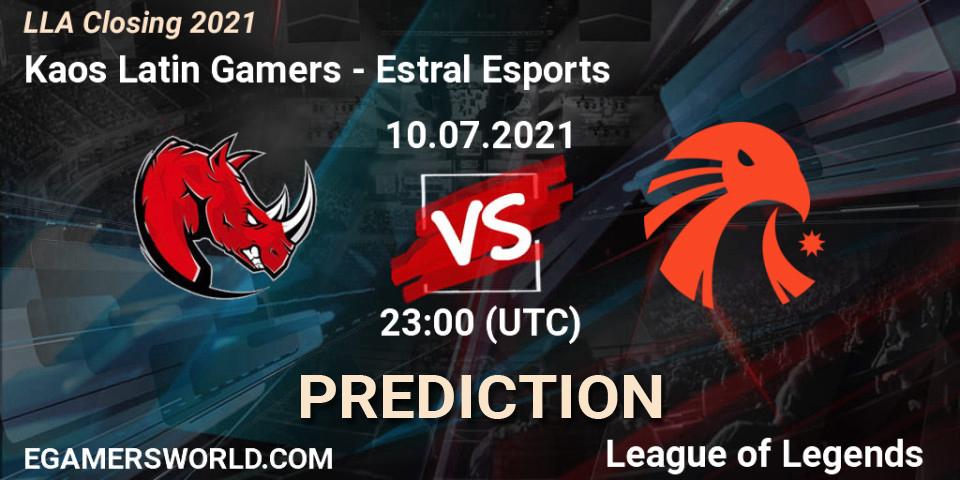 Kaos Latin Gamers vs Estral Esports: Betting TIp, Match Prediction. 10.07.21. LoL, LLA Closing 2021
