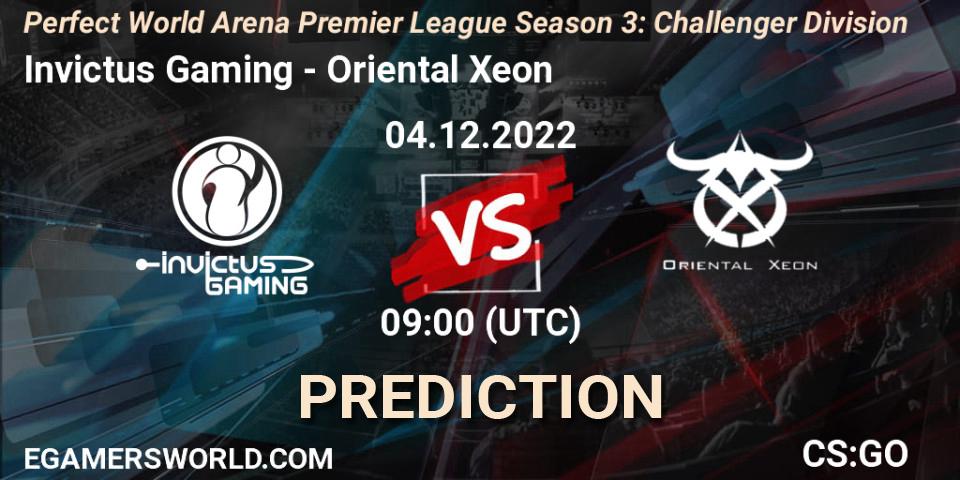 Invictus Gaming vs Oriental Xeon: Betting TIp, Match Prediction. 04.12.22. CS2 (CS:GO), Perfect World Arena Premier League Season 3: Challenger Division