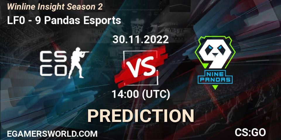 LF0 vs 9 Pandas Esports: Betting TIp, Match Prediction. 30.11.22. CS2 (CS:GO), Winline Insight Season 2
