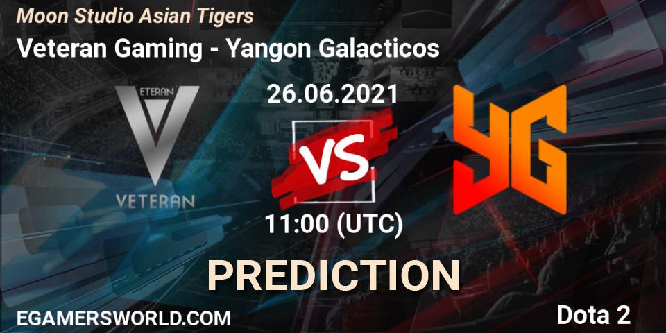 Veteran Gaming vs Yangon Galacticos: Betting TIp, Match Prediction. 26.06.21. Dota 2, Moon Studio Asian Tigers