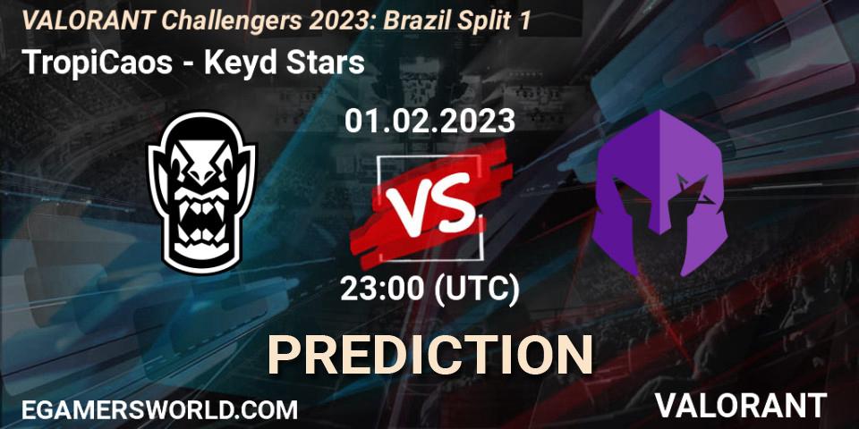 TropiCaos vs Keyd Stars: Betting TIp, Match Prediction. 01.02.23. VALORANT, VALORANT Challengers 2023: Brazil Split 1