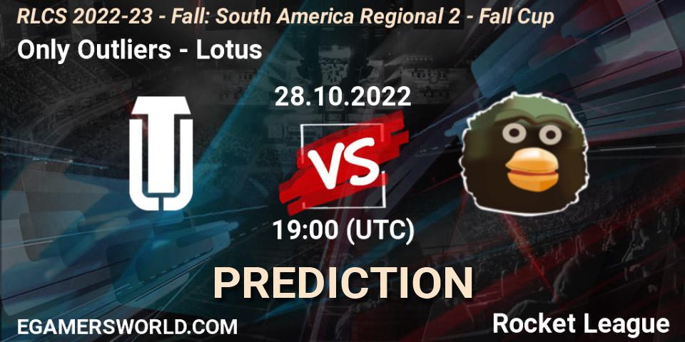 Only Outliers vs Lotus: Betting TIp, Match Prediction. 28.10.22. Rocket League, RLCS 2022-23 - Fall: South America Regional 2 - Fall Cup