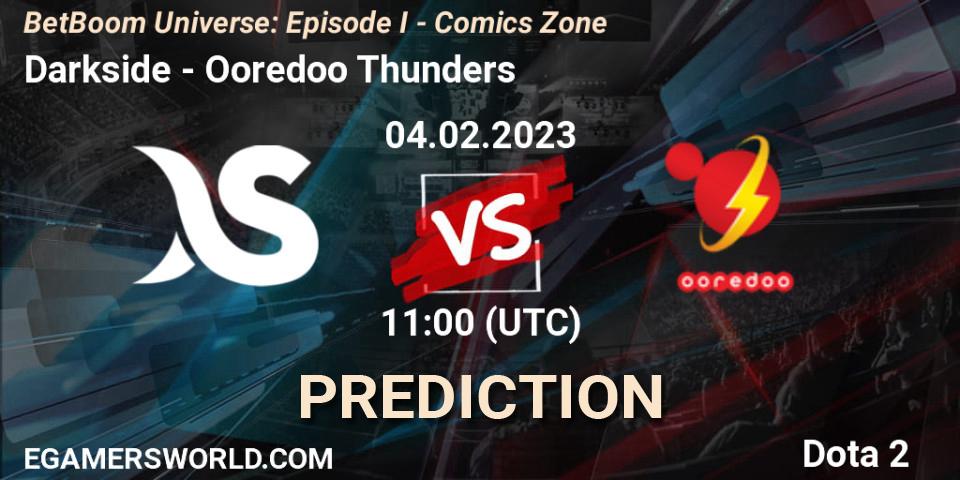 Darkside vs Ooredoo Thunders: Betting TIp, Match Prediction. 04.02.23. Dota 2, BetBoom Universe: Episode I - Comics Zone