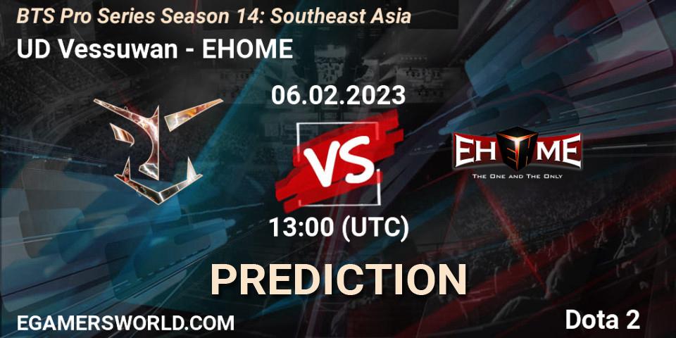 UD Vessuwan vs EHOME: Betting TIp, Match Prediction. 06.02.23. Dota 2, BTS Pro Series Season 14: Southeast Asia