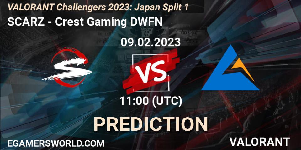 SCARZ vs Crest Gaming DWFN: Betting TIp, Match Prediction. 09.02.23. VALORANT, VALORANT Challengers 2023: Japan Split 1
