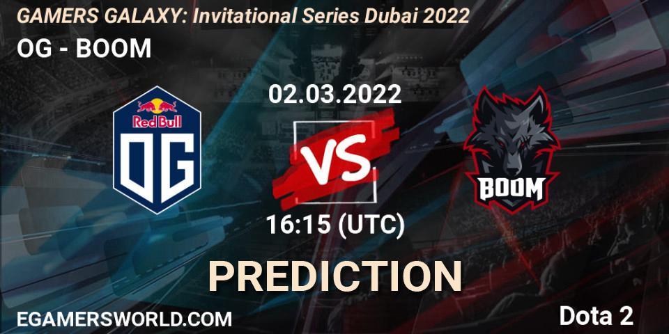 OG vs BOOM: Betting TIp, Match Prediction. 02.03.22. Dota 2, GAMERS GALAXY: Invitational Series Dubai 2022