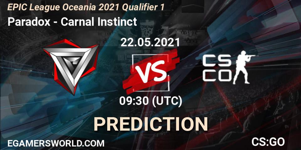 Skyfire vs Carnal Instinct: Betting TIp, Match Prediction. 22.05.21. CS2 (CS:GO), EPIC League Oceania 2021 Qualifier 1