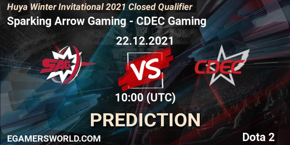Sparking Arrow Gaming vs CDEC Gaming: Betting TIp, Match Prediction. 22.12.21. Dota 2, Huya Winter Invitational 2021 Closed Qualifier