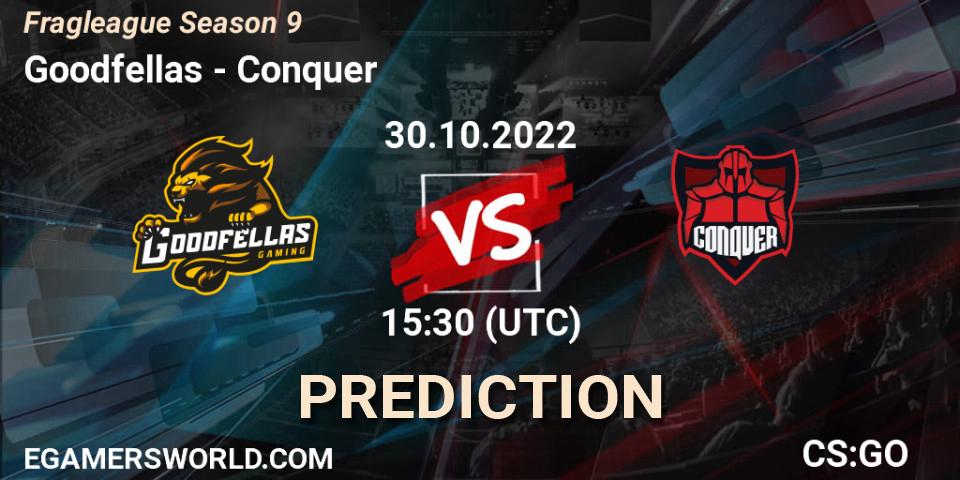 Goodfellas vs Conquer: Betting TIp, Match Prediction. 30.10.22. CS2 (CS:GO), Fragleague Season 9