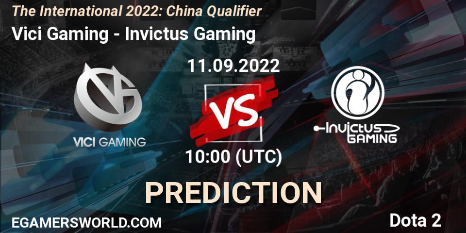 Vici Gaming vs Invictus Gaming: Betting TIp, Match Prediction. 11.09.22. Dota 2, The International 2022: China Qualifier