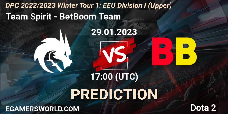 Team Spirit vs BetBoom Team: Betting TIp, Match Prediction. 29.01.23. Dota 2, DPC 2022/2023 Winter Tour 1: EEU Division I (Upper)