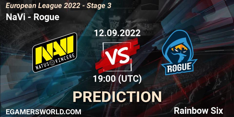 NaVi vs Rogue: Betting TIp, Match Prediction. 12.09.22. Rainbow Six, European League 2022 - Stage 3