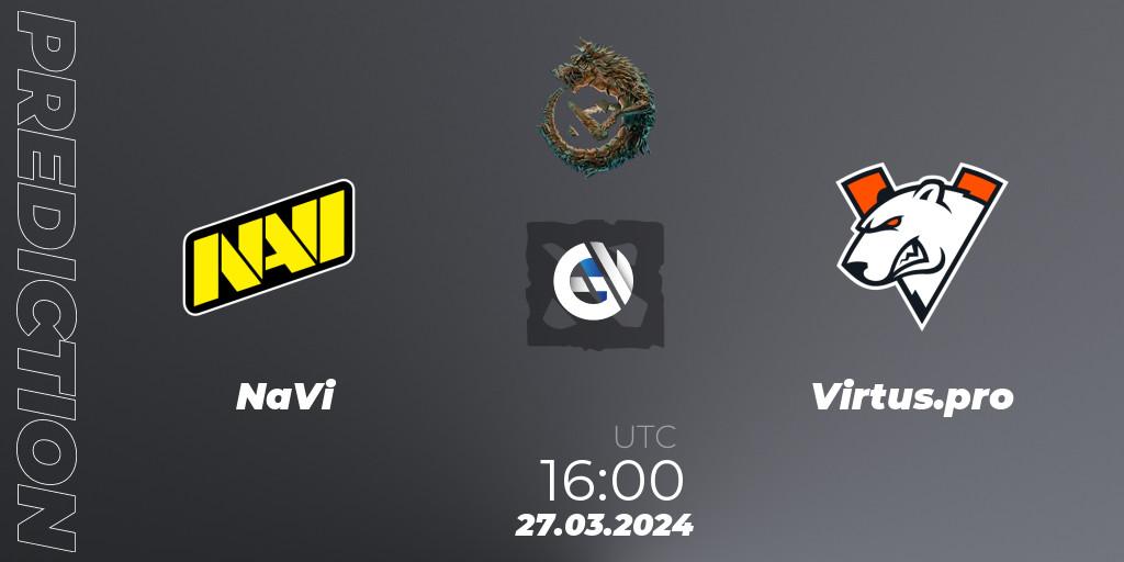 NaVi vs Virtus.pro: Betting TIp, Match Prediction. 27.03.24. Dota 2, PGL Wallachia Season 1: Eastern Europe Closed Qualifier