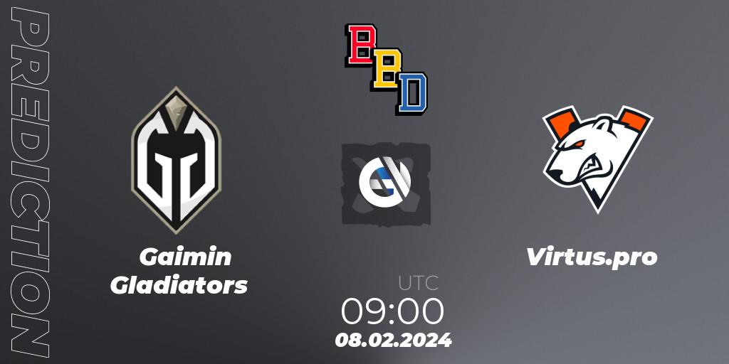 Gaimin Gladiators vs Virtus.pro: Betting TIp, Match Prediction. 08.02.24. Dota 2, BetBoom Dacha Dubai 2024