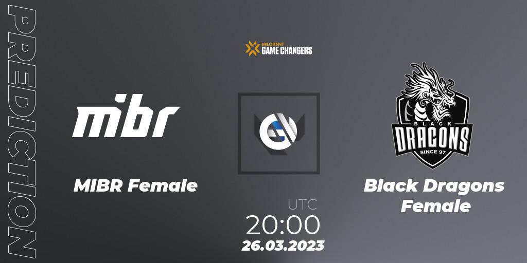 MIBR Female vs Black Dragons Female: Betting TIp, Match Prediction. 26.03.23. VALORANT, VCT 2023: Game Changers Brazil Series 1
