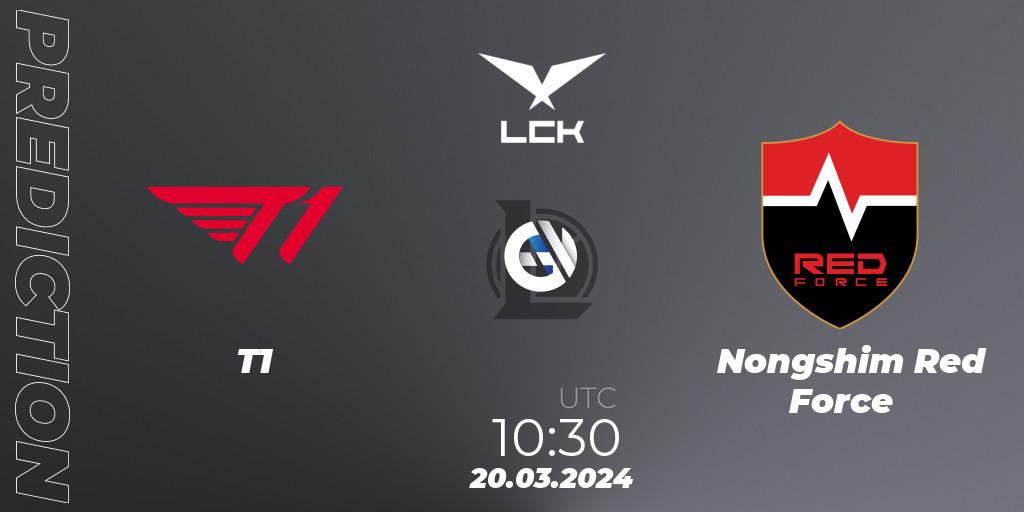 T1 vs Nongshim Red Force: Betting TIp, Match Prediction. 20.03.24. LoL, LCK Spring 2024 - Group Stage