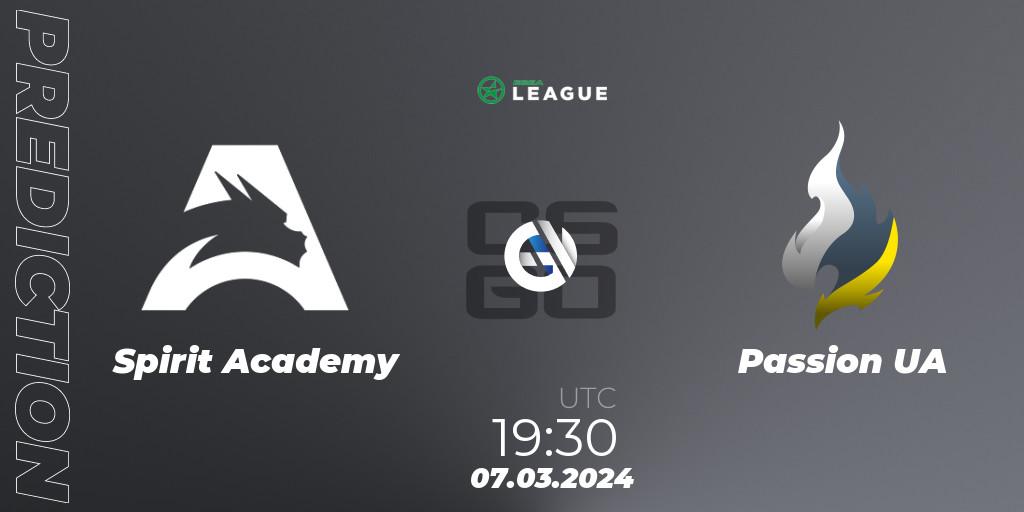 Spirit Academy vs Passion UA: Betting TIp, Match Prediction. 08.03.24. CS2 (CS:GO), ESEA Season 48: Advanced Division - Europe
