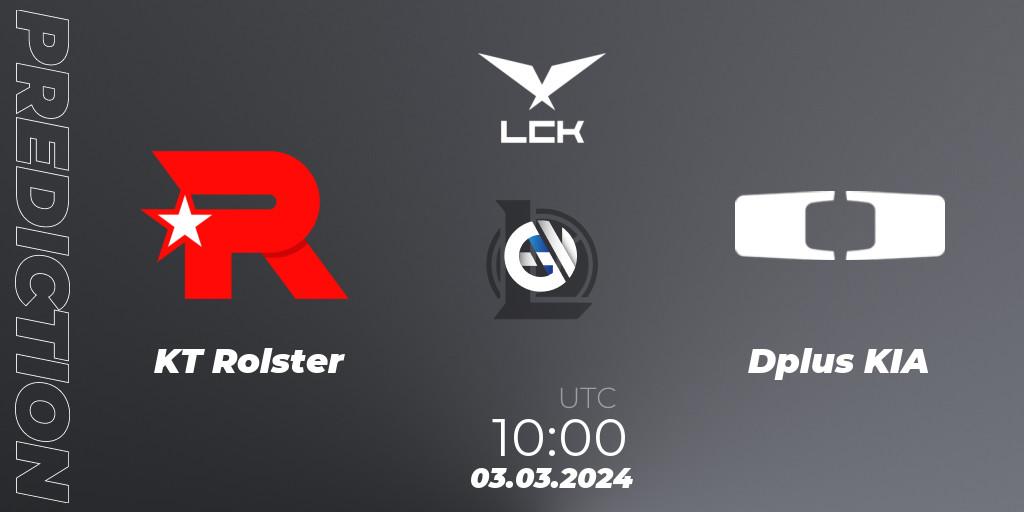 KT Rolster vs Dplus KIA: Betting TIp, Match Prediction. 03.03.24. LoL, LCK Spring 2024 - Group Stage