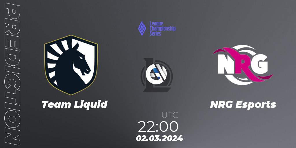 Team Liquid vs NRG Esports: Betting TIp, Match Prediction. 02.03.24. LoL, LCS Spring 2024 - Group Stage
