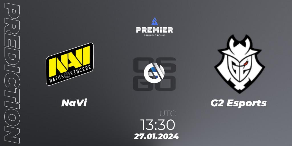 NaVi vs G2 Esports: Betting TIp, Match Prediction. 27.01.24. CS2 (CS:GO), BLAST Premier: Spring Groups 2024