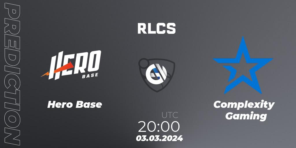 Hero Base vs Complexity Gaming: Betting TIp, Match Prediction. 03.03.24. Rocket League, RLCS 2024 - Major 1: SAM Open Qualifier 3