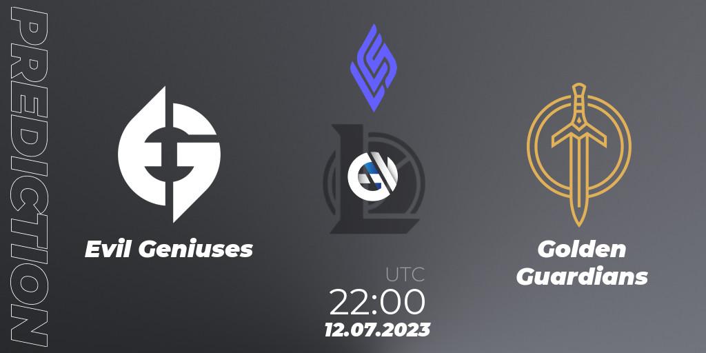 Evil Geniuses vs Golden Guardians: Betting TIp, Match Prediction. 12.07.23. LoL, LCS Summer 2023 - Group Stage
