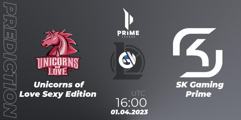 Unicorns of Love Sexy Edition vs SK Gaming Prime: Betting TIp, Match Prediction. 01.04.23. LoL, Prime League Spring 2023 - Playoffs