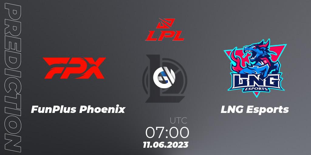 FunPlus Phoenix vs LNG Esports: Betting TIp, Match Prediction. 11.06.23. LoL, LPL Summer 2023 Regular Season