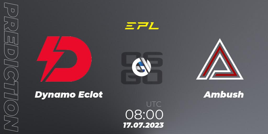 Dynamo Eclot vs Ambush: Betting TIp, Match Prediction. 17.07.23. CS2 (CS:GO), European Pro League Season 9