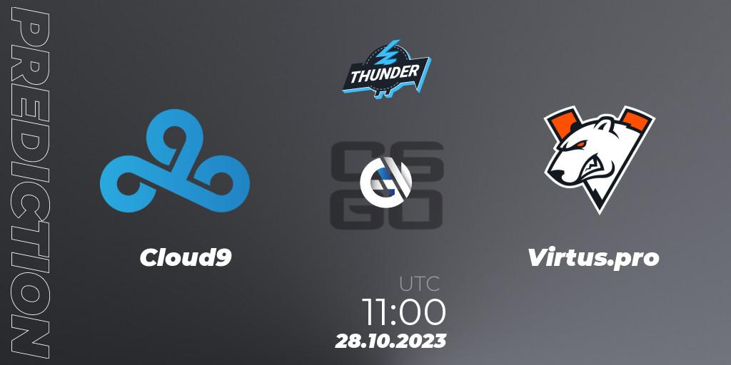Cloud9 vs Virtus.pro: Betting TIp, Match Prediction. 28.10.23. CS2 (CS:GO), Thunderpick CS:GO World Championship 2023