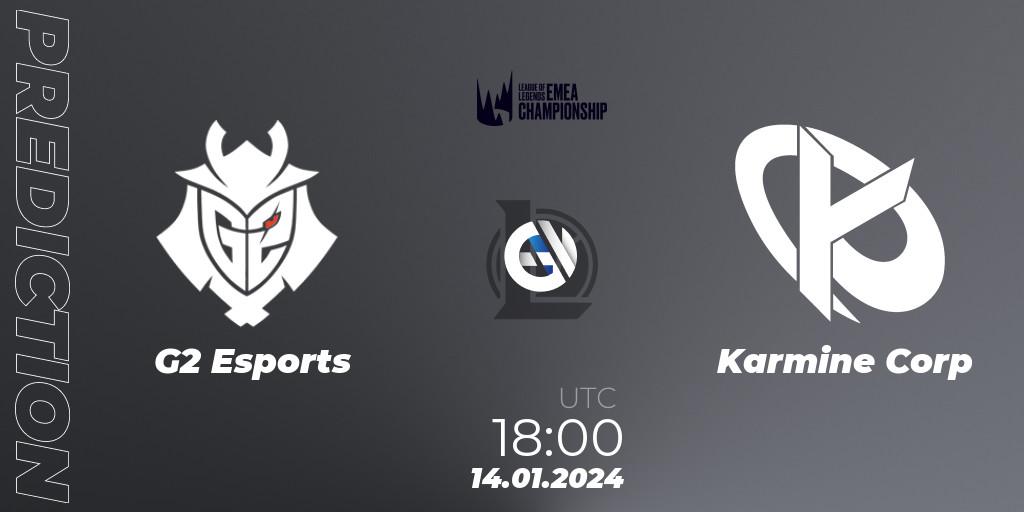 G2 Esports vs Karmine Corp: Betting TIp, Match Prediction. 14.01.24. LoL, LEC Winter 2024 - Regular Season