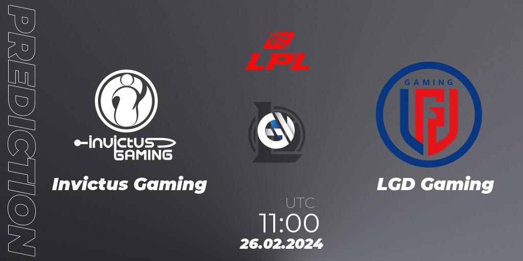 Invictus Gaming vs LGD Gaming: Betting TIp, Match Prediction. 26.02.24. LoL, LPL Spring 2024 - Group Stage