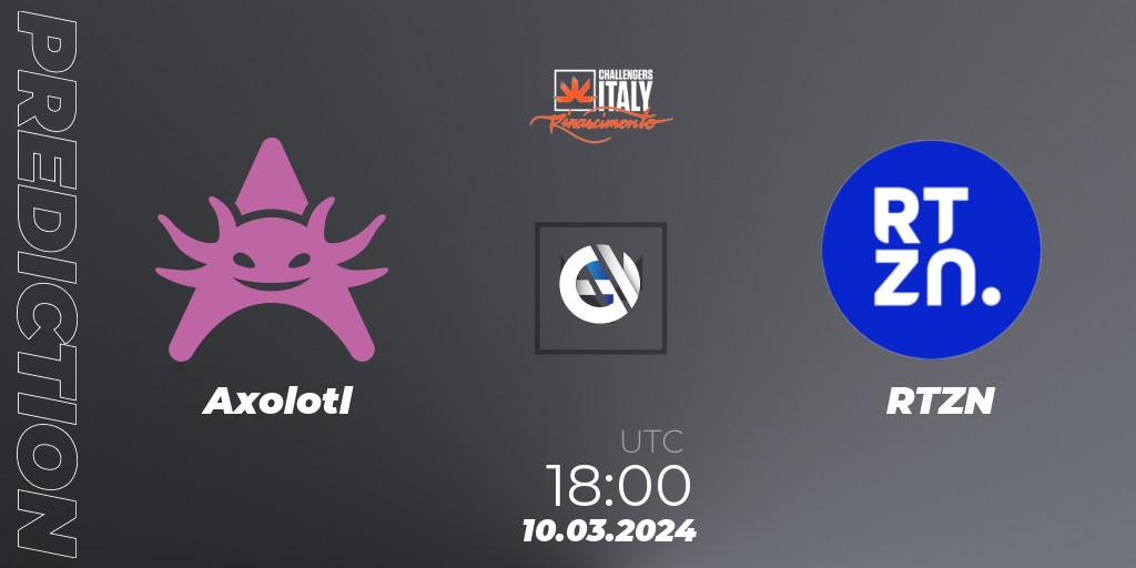Axolotl vs RTZN: Betting TIp, Match Prediction. 10.03.24. VALORANT, VALORANT Challengers 2024 Italy: Rinascimento Split 1