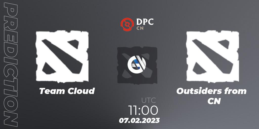 Team Cloud vs Outsiders from CN: Betting TIp, Match Prediction. 07.02.23. Dota 2, DPC 2022/2023 Winter Tour 1: CN Division II (Lower)