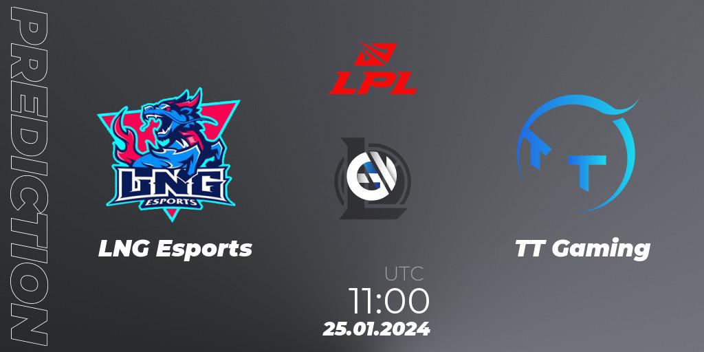 LNG Esports vs TT Gaming: Betting TIp, Match Prediction. 25.01.24. LoL, LPL Spring 2024 - Group Stage