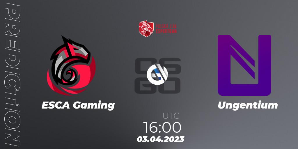 ESCA Gaming vs Ungentium: Betting TIp, Match Prediction. 03.04.23. CS2 (CS:GO), Polska Liga Esportowa 2023: Split #1