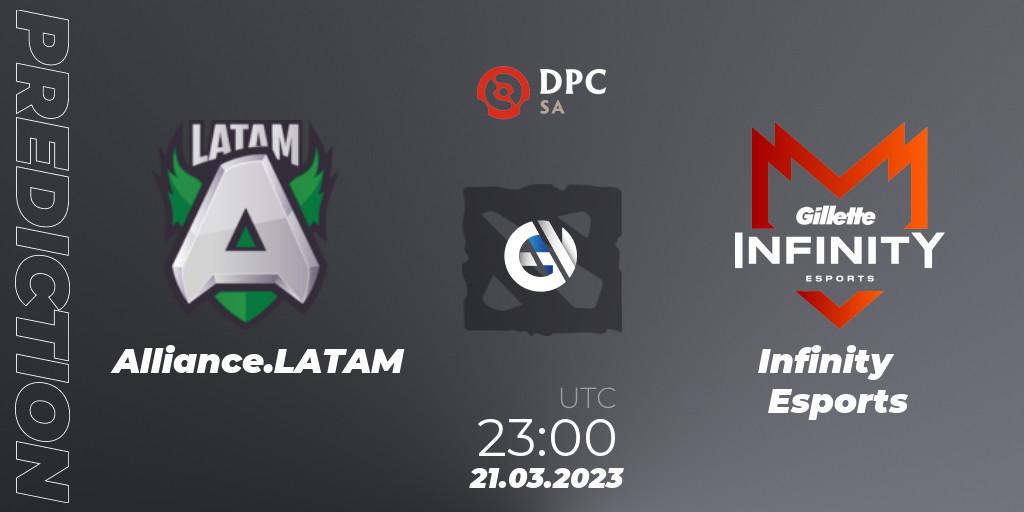 Alliance.LATAM vs Infinity Esports: Betting TIp, Match Prediction. 21.03.23. Dota 2, DPC 2023 Tour 2: SA Division I (Upper)