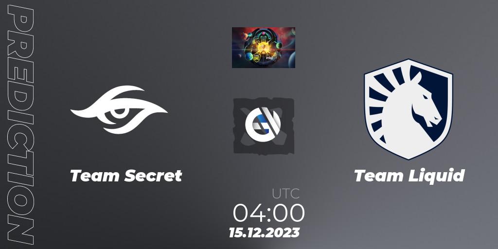 Team Secret vs Team Liquid: Betting TIp, Match Prediction. 15.12.23. Dota 2, ESL One - Kuala Lumpur 2023