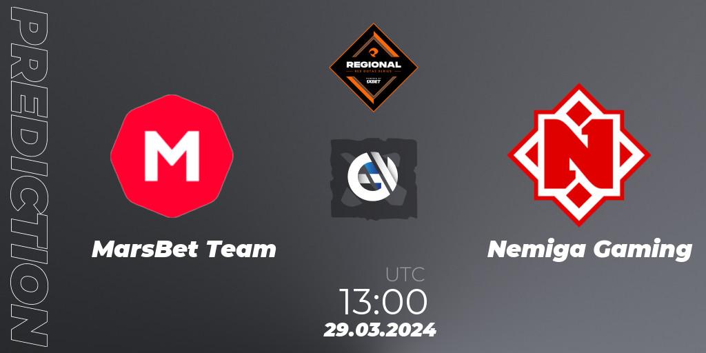 MarsBet Team vs Nemiga Gaming: Betting TIp, Match Prediction. 29.03.24. Dota 2, RES Regional Series: EU #1