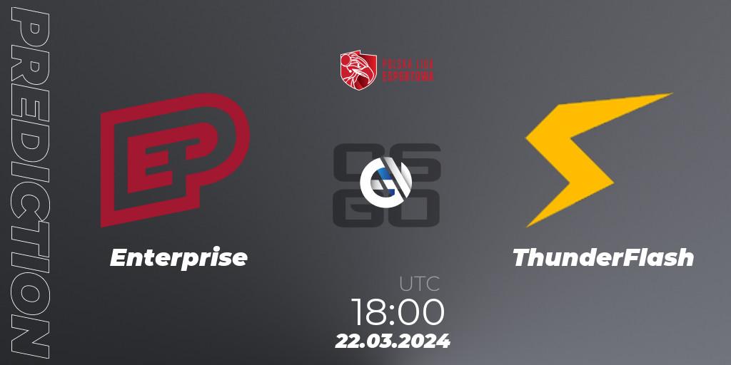 Enterprise vs ThunderFlash: Betting TIp, Match Prediction. 22.03.24. CS2 (CS:GO), Polska Liga Esportowa 2024: Split #1