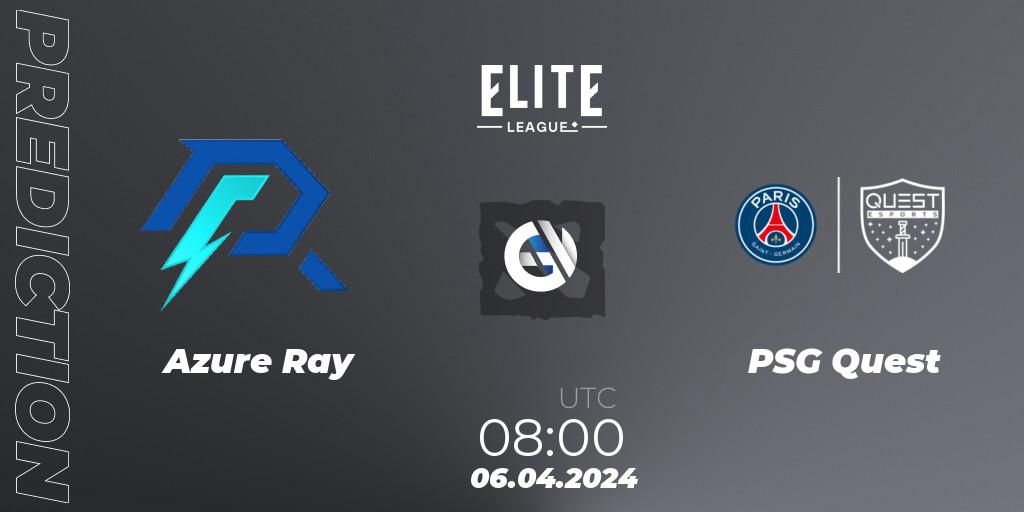 Azure Ray vs PSG Quest: Betting TIp, Match Prediction. 06.04.24. Dota 2, Elite League: Round-Robin Stage