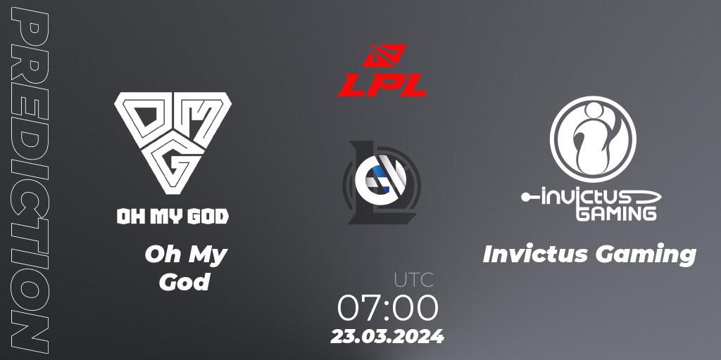 Oh My God vs Invictus Gaming: Betting TIp, Match Prediction. 23.03.24. LoL, LPL Spring 2024 - Group Stage